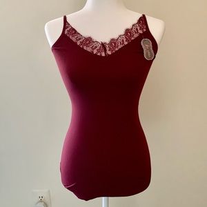 Suzette seamless wine camisole top